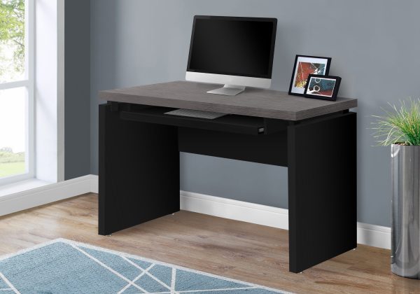 30.75  Black Particle Board MDF and Laminate Computer Desk with a Grey Top By Homeroots Online Sale