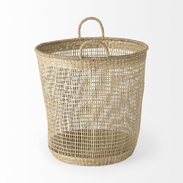 Set of Three Round Wicker Storage Baskets By Homeroots on Sale - Image 3