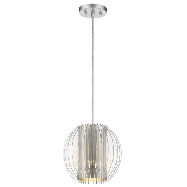 Acrylic and Steel Shade Hanging Globe Light By Homeroots Online Hot Sale - Image 2
