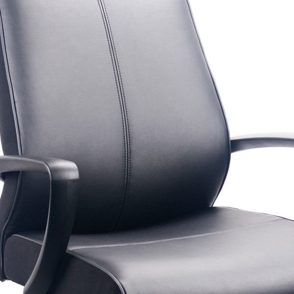 Black Leather Chair By Homeroots - 372456 For Discount - Image 5