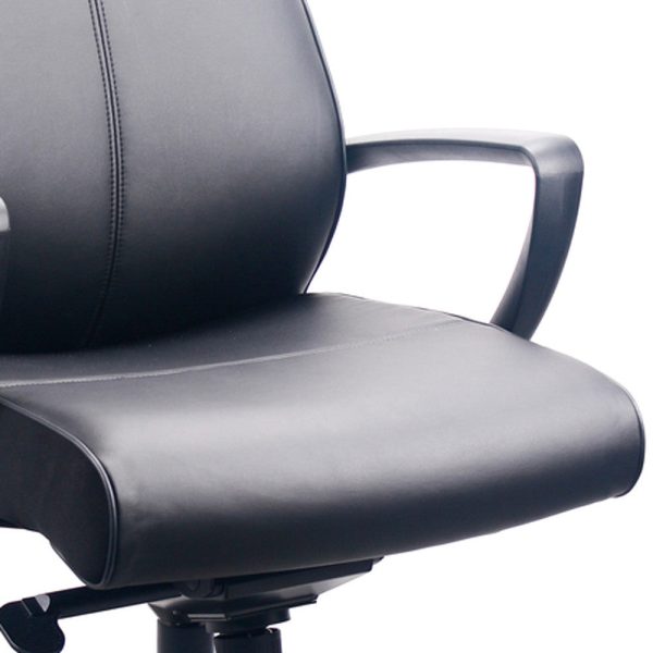 Black Leather Chair By Homeroots - 372456 For Discount - Image 3