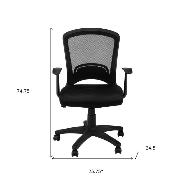 35.5  Foam MDF Polypropylene and Metal Multi Position Office Chair By Homeroots Online Hot Sale - Image 4