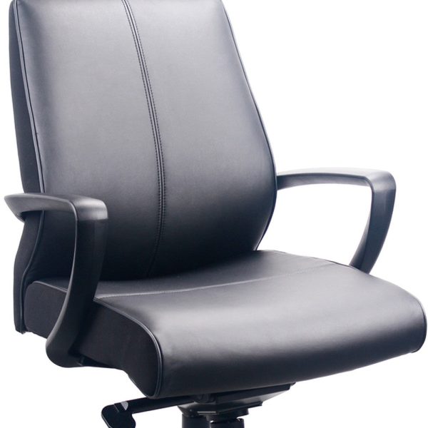 Black Leather Chair By Homeroots - 372456 For Discount - Image 4