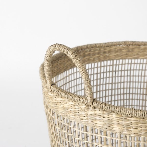 Set of Three Round Wicker Storage Baskets By Homeroots on Sale - Image 4