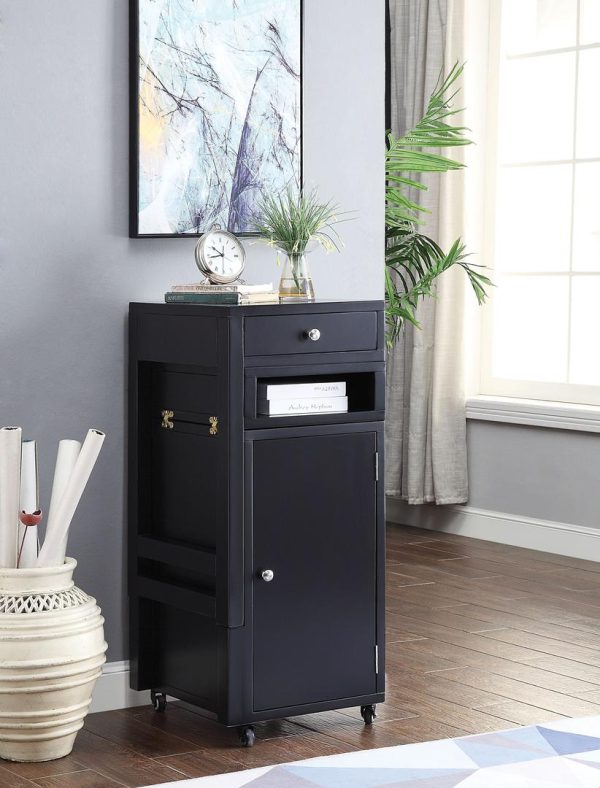 Black Wood Veneer Desk (Convertible) By Homeroots Hot on Sale