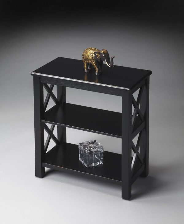 Vance Black Licorice Bookcase By Homeroots on Sale
