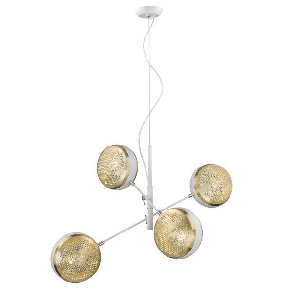 Tholos 4-Light White Pendant By Homeroots Supply