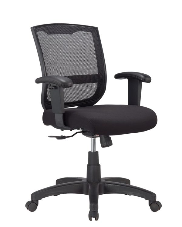 Black Mesh Fabric Chair By Homeroots - 372411 For Sale