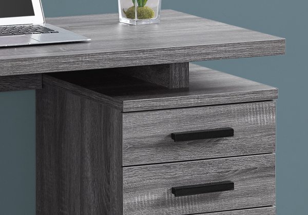 Grey Black Particle Board Hollow Core Computer Desk By Homeroots on Sale - Image 2