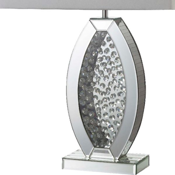 Contemporary Glass Table Lamp with Rectangular Shade By Homeroots Online Hot Sale - Image 4