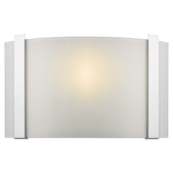 Polished Chrome Wall Sconce with Frosted Glass Shade By Homeroots For Cheap - Image 2