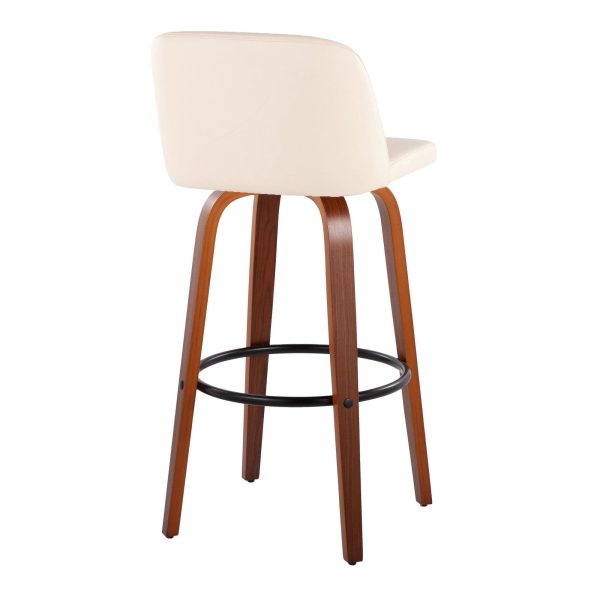 Toriano 30  Fixed Height Barstool - Set of 2 Cream By LumiSource Cheap - Image 4