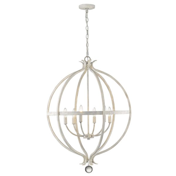 Callie 6-Light Country White Pendant By Homeroots Online now - Image 4