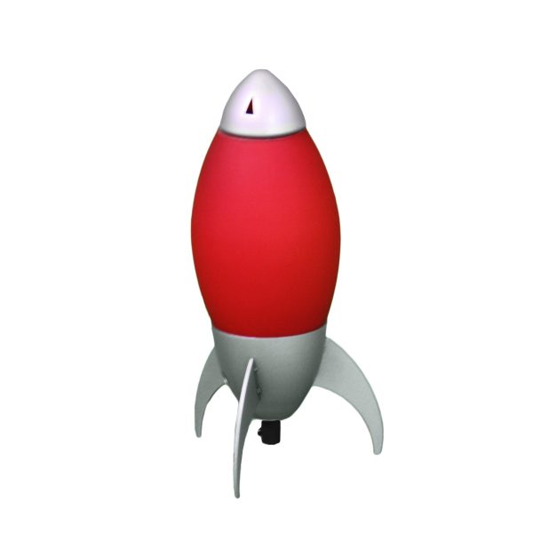 Red and Silver Rocket Shaped Table Lamp By Homeroots For Cheap