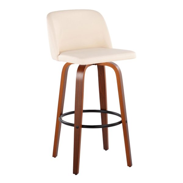 Toriano 30  Fixed Height Barstool - Set of 2 Cream By LumiSource Cheap - Image 2