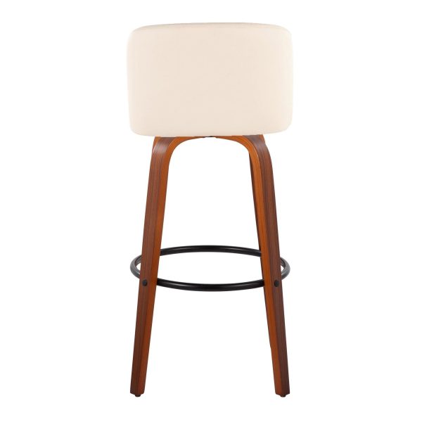 Toriano 30  Fixed Height Barstool - Set of 2 Cream By LumiSource Cheap - Image 5
