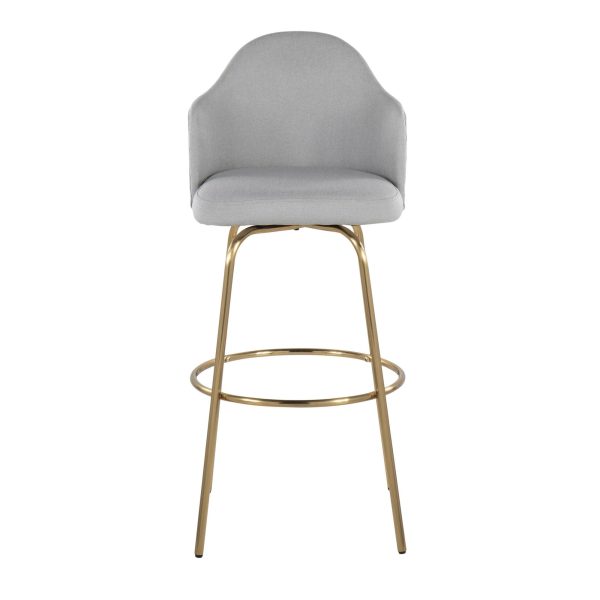 Ahoy Bar Stool - Set of 2 Gray By LumiSource - B30-AHOYUP CLAIREG2 AULGY2 Online Hot Sale - Image 2