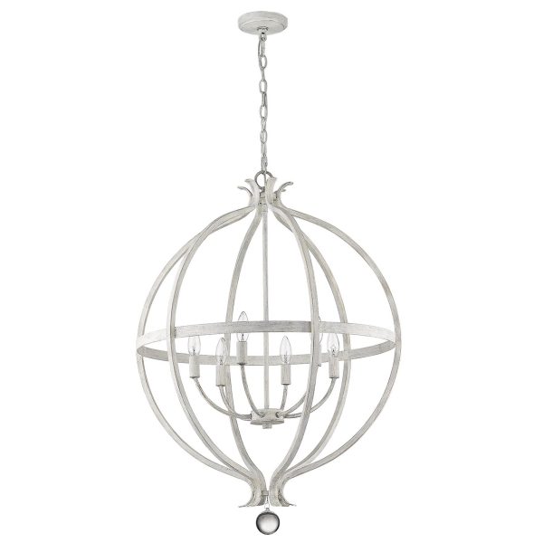Callie 6-Light Country White Pendant By Homeroots Online now