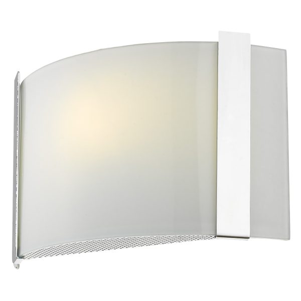 Polished Chrome Wall Sconce with Frosted Glass Shade By Homeroots For Cheap - Image 5