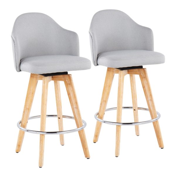 Ahoy Counter Stool - Set of 2 Gray By LumiSource - B26-AHOYUP2-R NALGY2 Online Sale