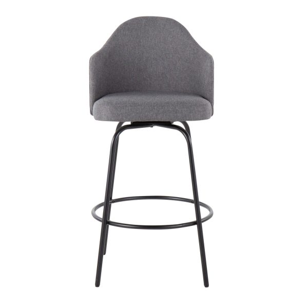 Ahoy Counter Stool - Set of 2 Gray By LumiSource - B26-AHOYUP CLAIREQ2 BKGY2 Online - Image 2