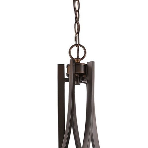 Mia 5-Light Oil-Rubbed Bronze Chandelier With Etched Glass Shades By Homeroots Supply - Image 4