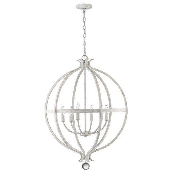 Callie 6-Light Country White Pendant By Homeroots Online now - Image 5