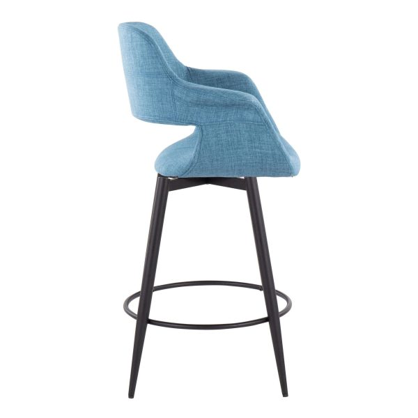 Vintage Flair 26  Fixed-Height Counter Stool - Set of 2 Blue  By LumiSource For Discount - Image 5