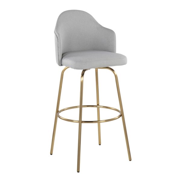 Ahoy Bar Stool - Set of 2 Gray By LumiSource - B30-AHOYUP CLAIREG2 AULGY2 Online Hot Sale - Image 5