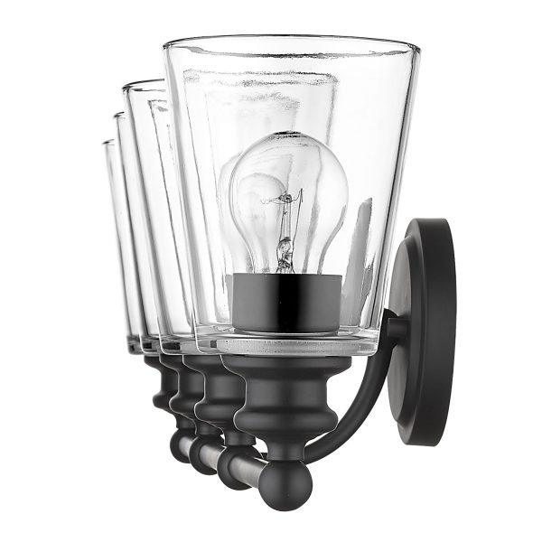 Ceil 4-Light Matte Black Vanity By Homeroots Hot on Sale - Image 5