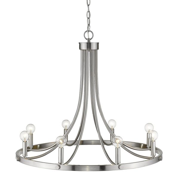 Sawyer 8-Light Satin Nickel Chandelier By Homeroots Cheap - Image 5