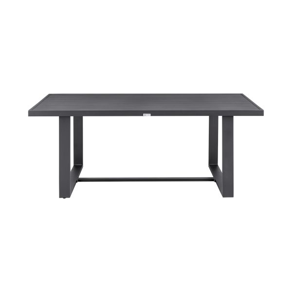 Argiope Outdoor Patio Dining Table in Aluminum By Armen Living Sale - Image 2
