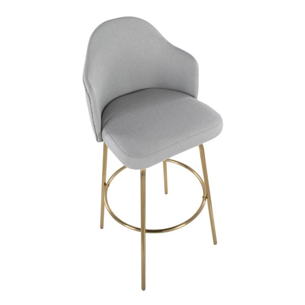 Ahoy Bar Stool - Set of 2 Gray By LumiSource - B30-AHOYUP CLAIREG2 AULGY2 Online Hot Sale - Image 3