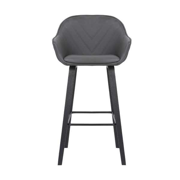 Crimson 30  Faux Leather and Wood Bar and Counter Height Stool By Armen Living Hot on Sale - Image 3