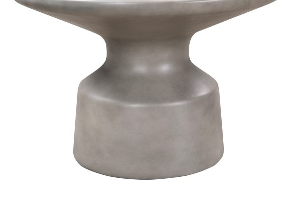 Sephie Round Pedastal Coffee Table in Grey Concrete By Armen Living Supply - Image 5