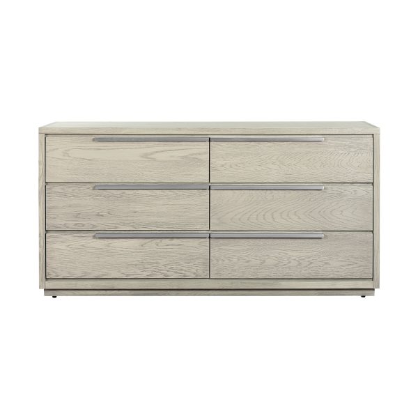 Abbey 6 Drawer Dresser in Grey Oak Wood By Armen Living on Sale - Image 2