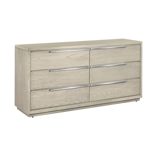 Abbey 6 Drawer Dresser in Grey Oak Wood By Armen Living on Sale - Image 4