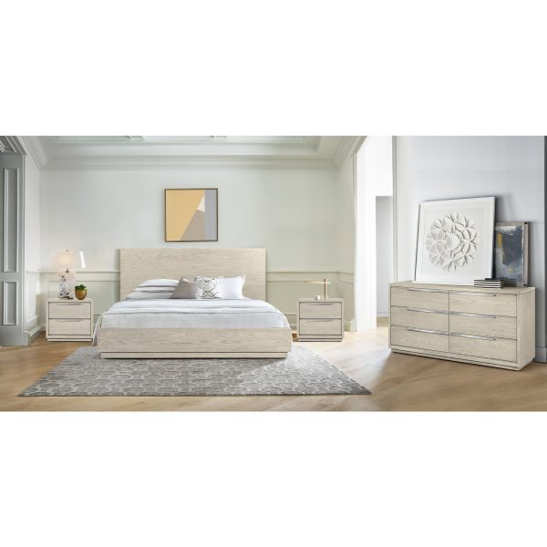 Abbey 6 Drawer Dresser in Grey Oak Wood By Armen Living on Sale